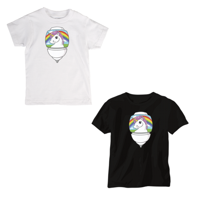 Unicorn white/black t-shirt